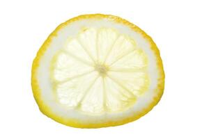 Fresh isolated lemon slice photo