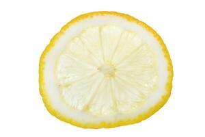 Fresh isolated lemon slice photo