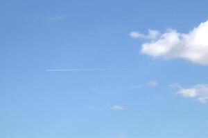 Meteorology atmosphere ecology weather background. Clear blue sky photo
