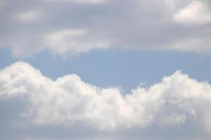 Cloudscape blue cumulonimbus calvus sky sunlight texture. photo