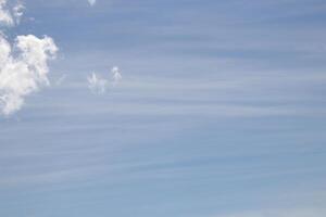 Cloudscape blue sky sunlight texture. photo