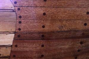 Weathered old wood shipboard texture. photo
