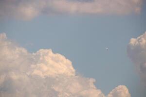 Sky clouds natural atmosphere background. photo