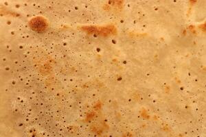 Toaster homemade pancake delicious backdrop texture. Macro closeup. photo