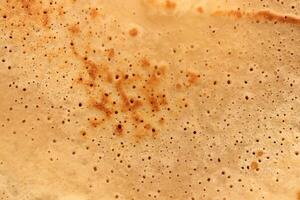 Toasted homemade pancake delicious backdrop texture. Macro closeup. photo