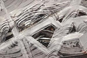 Ice Pattern Surface Background Texture. Wavy Drawings of Ice Lin photo