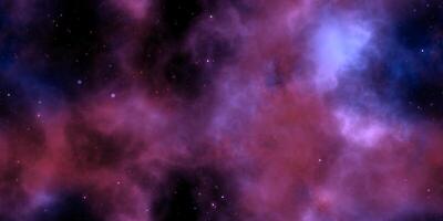 Lilac Starry Clouds on Night Sky Galaxy Background. Abstract Cosmos Infinity Texture. 3D Rendering. 3D Illustration. photo