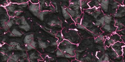 Pink shining mineral stone wall surface. Energy rock wall texture. Power cliff stone background. Blast rocky backdrop. photo