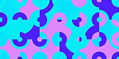 Circle Quarters Backgrounds. Seamless Bright Angles Textures. Abstract Colored Curves Patterns. photo