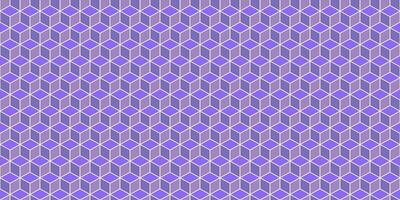 Violet Lilac Indigo Seamless Cube Pattern Background. Isometric Blocks Texture. Geometric 3d Mosaic Backdrop. photo