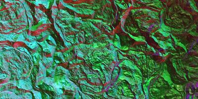 Chameleon stone rock surface texture. Holographic gradient background. Colored light on textured surface. photo