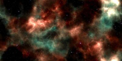 Colored Starry Clouds on Night Sky Galaxy Background. Abstract Cosmos Infinity Texture. 3D Rendering. 3D Illustration. photo