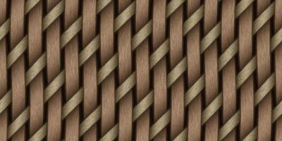 Beige Cross Weave Texture. Wicker Rattan Background Surface. 3D Rendering. 3D Illustration. photo
