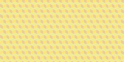 Yellow Honey Seamless Cube Pattern Background. Isometric Blocks Texture. Geometric 3d Mosaic Backdrop. photo