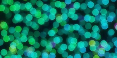 Deep Blue Sea Circle Shapes Bokeh Background. Abstract Figure Night Lights Texture. Abstract Glowing Forms Backdrop. photo