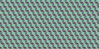 Pistachio Grey Seamless Cube Pattern Background. Isometric Blocks Texture. Geometric 3d Mosaic Backdrop. photo