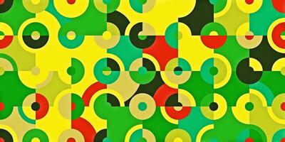 Circle Quarters Backgrounds. Seamless Bright Angles Textures. Abstract Colored Curves Patterns. photo