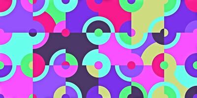 Circle Quarters Backgrounds. Seamless Bright Angles Textures. Abstract Colored Curves Patterns. photo