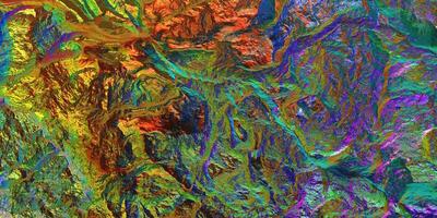 Holographic gradient background. Colored light on textured surface. Chameleon stone rock surface texture. photo