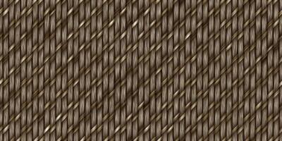Brown Cross Weave Texture. Wicker Rattan Background Surface. 3D Rendering. 3D Illustration. photo