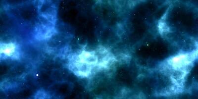 Light Blue Clouds on Night Sky Galaxy Background. Abstract Cosmos Infinity Texture. 3D Rendering. 3D Illustration. photo