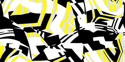 Yellow Seamless Prickly Scraps Background. Sharp Angular Shapes on Monochrome Texture. Prickly Contrast Ragged Flaps Backdrop. photo