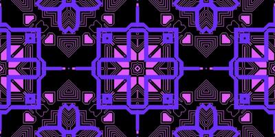 Purple Lilac Seamless Techno Lines Pattern. Futuristic Geometry Background. Laser Technical Design Texture. photo
