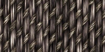Macro Cross Weave Texture. Wicker Rattan Background Surface. 3D Rendering. 3D Illustration. photo
