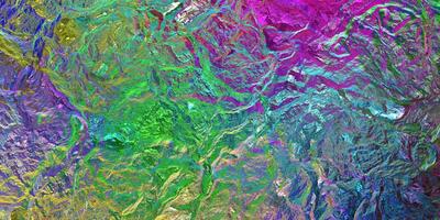 Chameleon stone rock surface texture. Holographic gradient background. Colored light on textured surface. photo