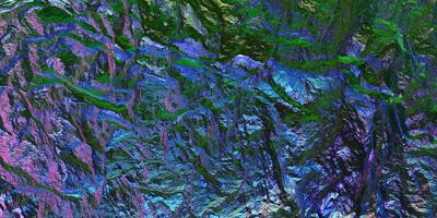 Holographic gradient background. Colored light on textured surface. Chameleon stone rock surface texture. photo