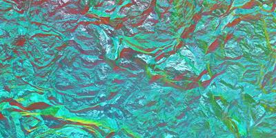 Chameleon stone rock surface texture. Holographic gradient background. Colored light on textured surface. photo