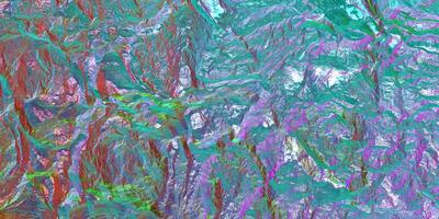 Holographic gradient background. Colored light on textured surface. Chameleon stone rock surface texture. photo
