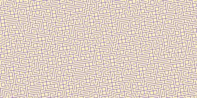 Light Yellow Violet Seamless Outline Labyrinth Background. Maze Path Puzzle Concept. Difficulty Logical Mind Creativity Abstraction. photo