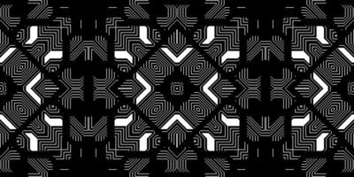 Black White Seamless Techno Lines Pattern. Monochrome Futuristic Geometry Background. Laser Technical Design Texture. photo
