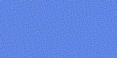 Blue White Seamless Outline Labyrinth Background. Maze Path Puzzle Concept. Difficulty Logical Mind Creativity Abstraction. photo