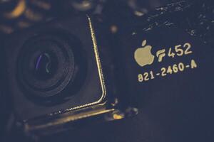 Camera Microchip Macro Background. photo