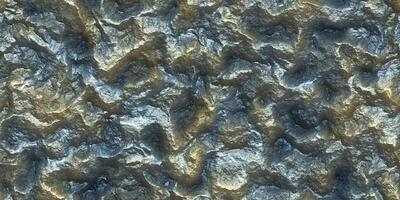 Silver Metal Paint Rock Shining Background. Painted Cliff Glows Texture. Metallic Ore Sparkles Backdrop. Shine Stone Mineral Surface. photo