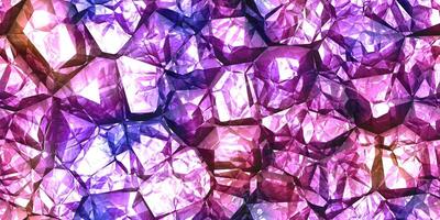 Purple shiny colors rock stone texture. Crystal gem wall background. Gemstone seamless pattern. photo