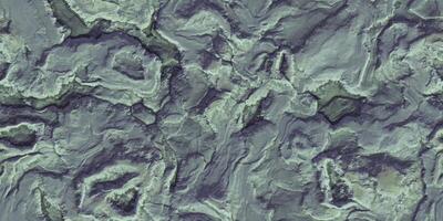 Rocky landscape topography top view texture. 3D geography mountain district map atop background. Hills field landform from above view backdrop. photo