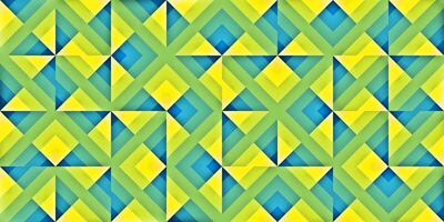 Blue Yellow Modern Random Filling Geometric Shapes Pattern Background Texture. photo