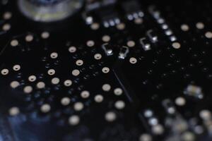 Microchip Macro Closeup Background. photo