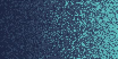 Dark Blue Pixilated Gradient Background. Mosaic Pixel Art Texture. Horizontal Pixel Gradient Backdrop. photo