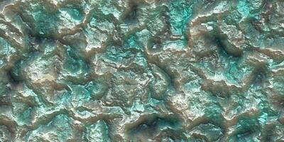 Silver Shine Stone Mineral Surface. Metal Paint Rock Shining Background. Painted Cliff Glows Texture. Metallic Ore Sparkles Backdrop. photo