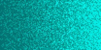 Deep Sea Blue Turquoise Pixilated Gradient Background. Mosaic Pixel Art Texture. Horizontal Pixel Gradient Backdrop. photo