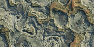 Boggy landscape topography top view texture. 3D geography mountain district map atop background. Hills field landform from above view backdrop. photo