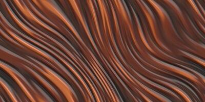 Fluid chocolate twist dynamic cream texture. Flowing colored abstract design backdrop. Creamy bent flower gel surface. Liquid curves motion background. photo