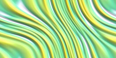 Creamy yellow green white bent flower gel surface. Liquid curves motion background. Fluid twist dynamic cream texture. Flowing colored abstract design backdrop. photo