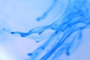 Soft Ink Drips Dynamic in Water. Abstract Background. photo