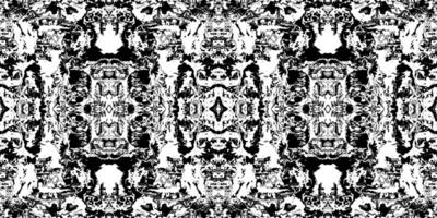 Minimal Rorschach Test Art Ink Blot Texture. Seamless Monochrome Darkness Pattern Background. photo