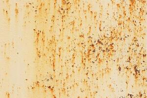 Old Weathered Rust on White Paint Wall Texture photo